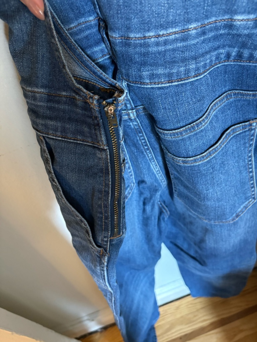 Madewell Denim Overalls with sidezip - Picture 4 of 4